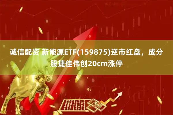 诚信配资 新能源ETF(159875)逆市红盘，成分股捷佳伟创20cm涨停